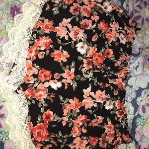 Brand new floral lace shorts